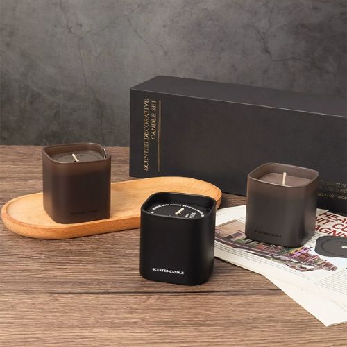 香氛蠟燭禮盒-香檳+紅柚木+琥珀誘惑