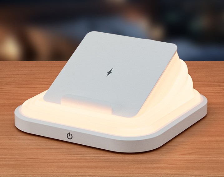 15W磁吸無線充折疊多功能小夜燈 護眼閱讀小夜燈