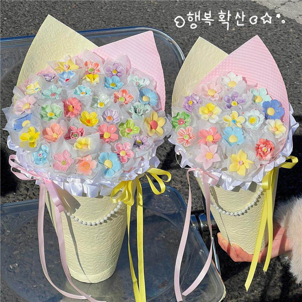 高級陶瓷花束-附提袋/燈串