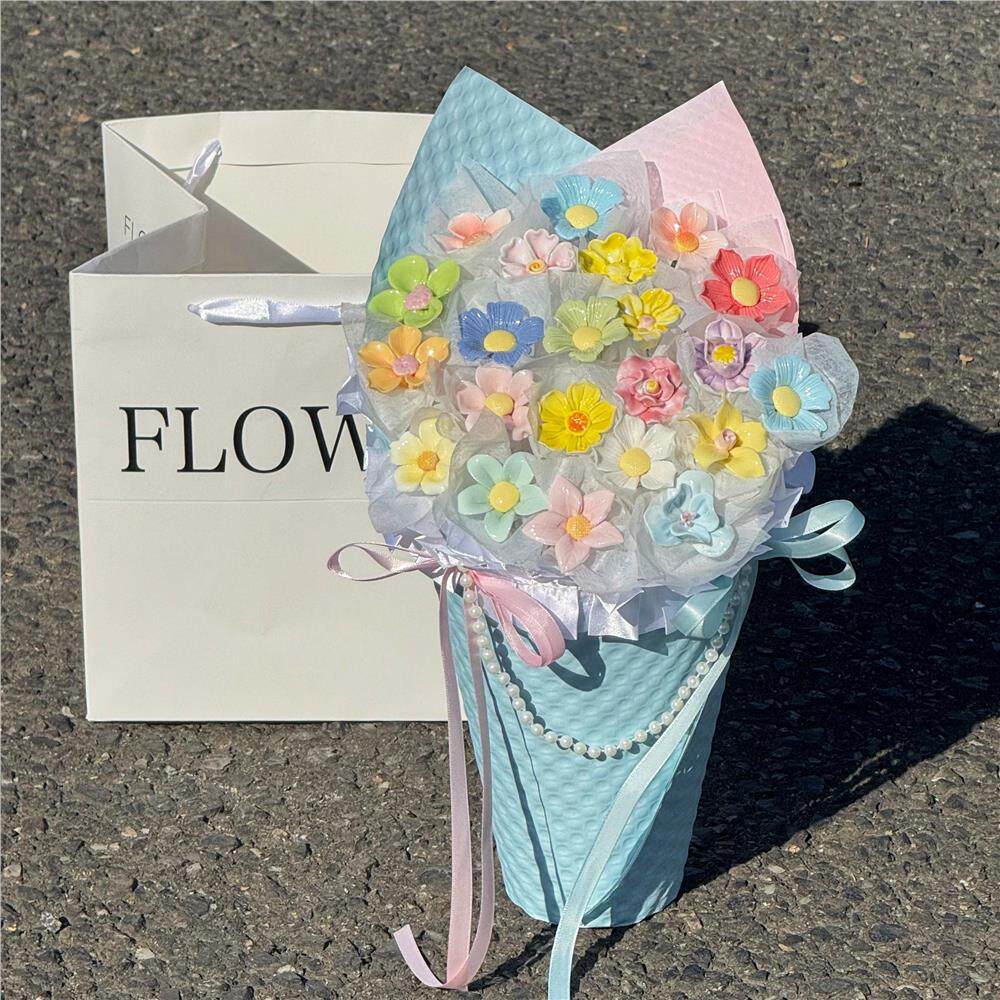 高級陶瓷花束-附提袋/燈串