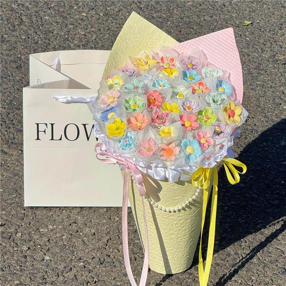 高級陶瓷花束-附提袋/燈串